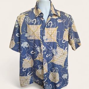 Reyn Spooner Vintage Fishing Hawaiian Shirt
